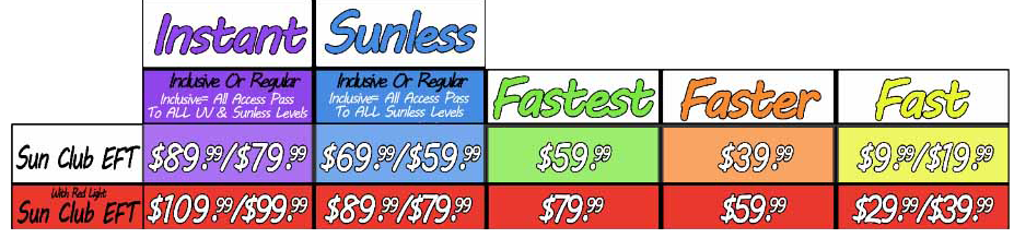 sun club prices a sun club prices a